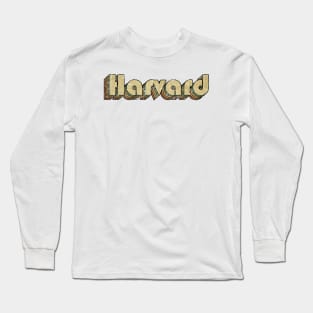 Harvard // Vintage Rainbow Typography Style // 70s Long Sleeve T-Shirt